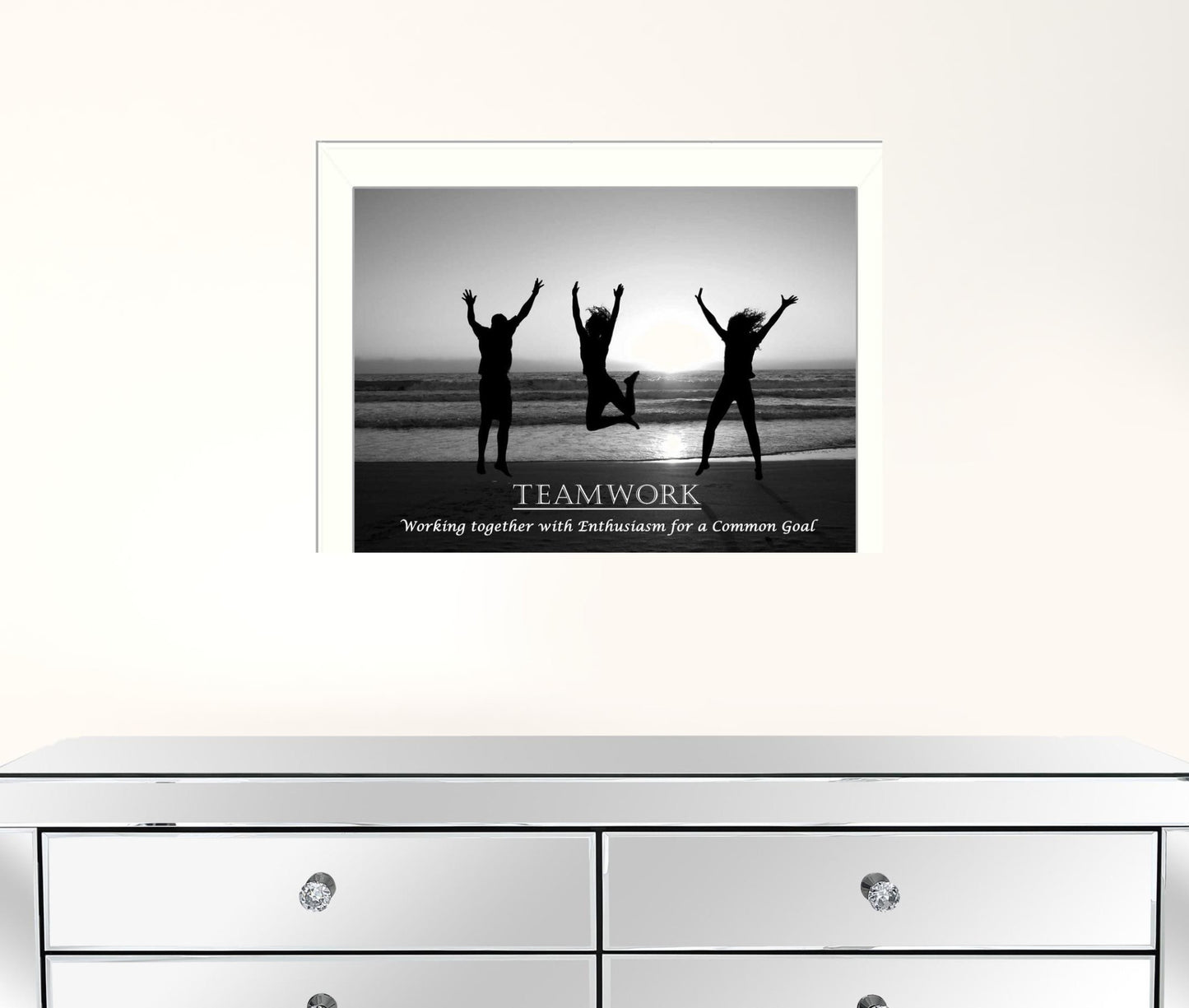 Teamwork 6 White Framed Print Wall Art