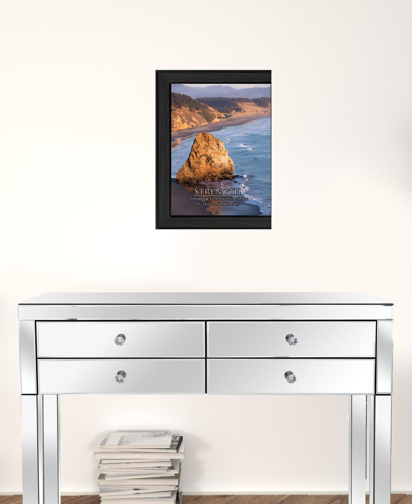 Strength 4 Black Framed Print Wall Art