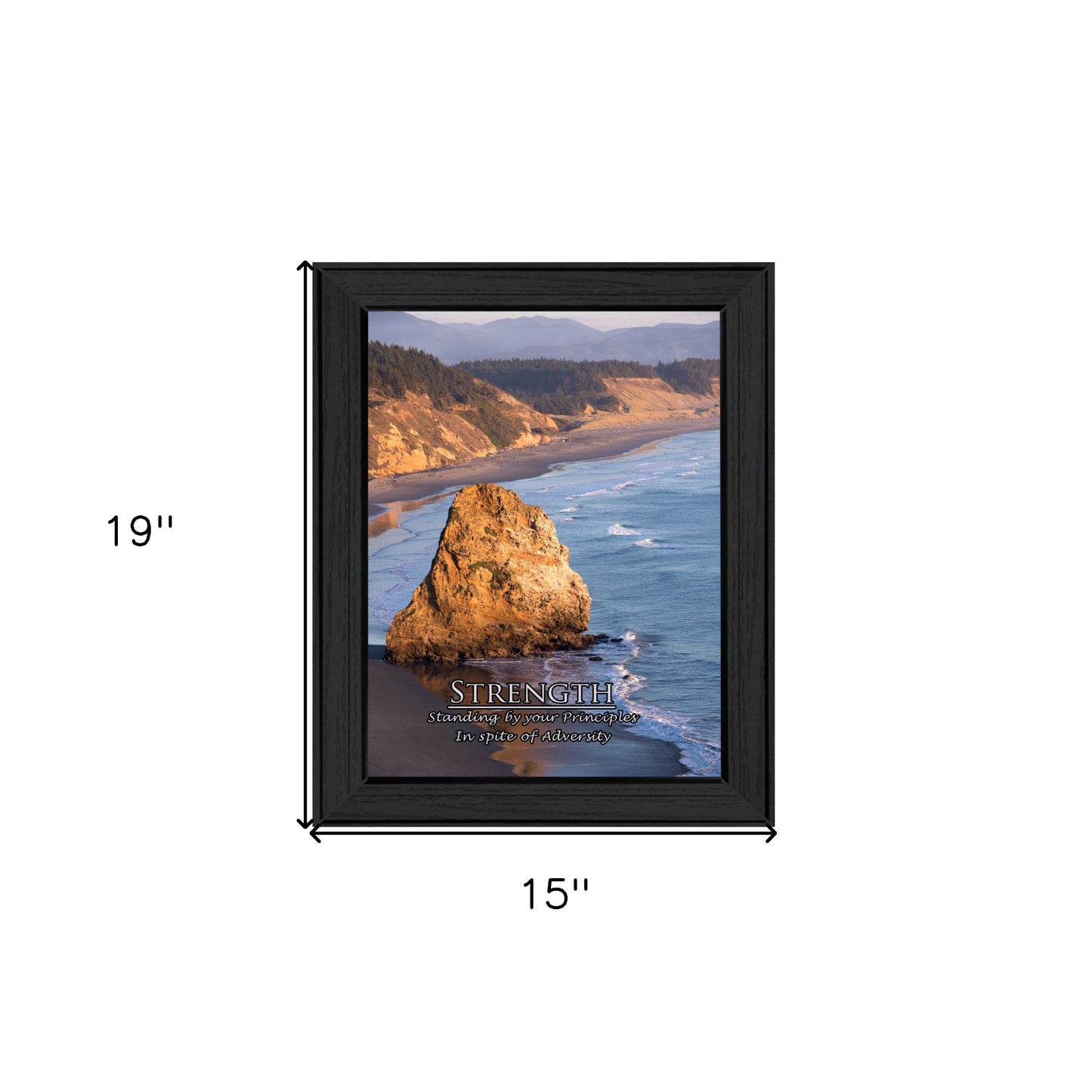 Strength 4 Black Framed Print Wall Art