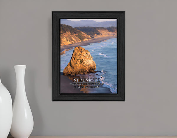 Strength 4 Black Framed Print Wall Art