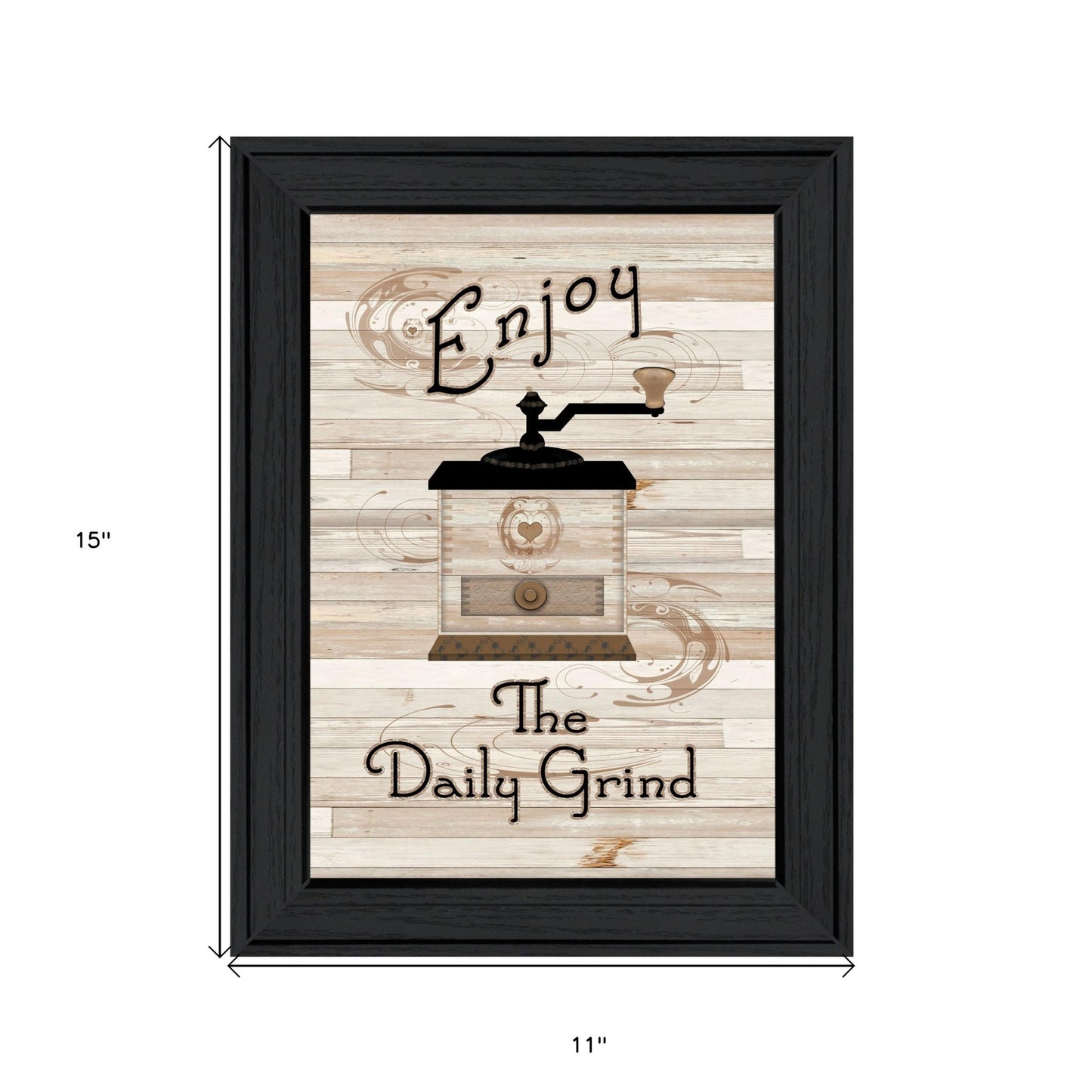 The Daily Grind 2 Black Framed Print Kitchen Wall Art