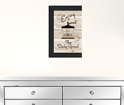 The Daily Grind 2 Black Framed Print Kitchen Wall Art