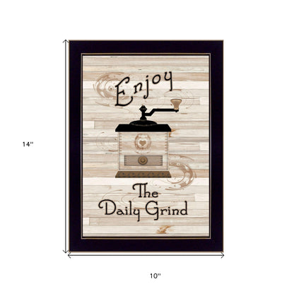 The Daily Grind 3 Black Framed Print Wall Art