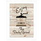 The Daily Grind 4 White Framed Print Wall Art