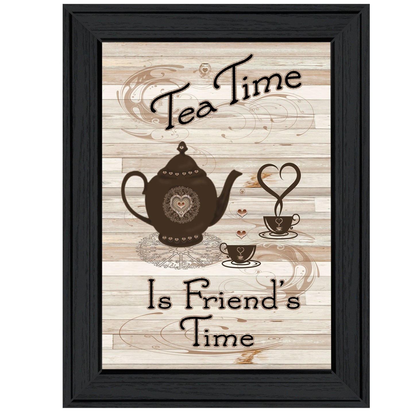 Tea Time 2 Black Framed Print Wall Art