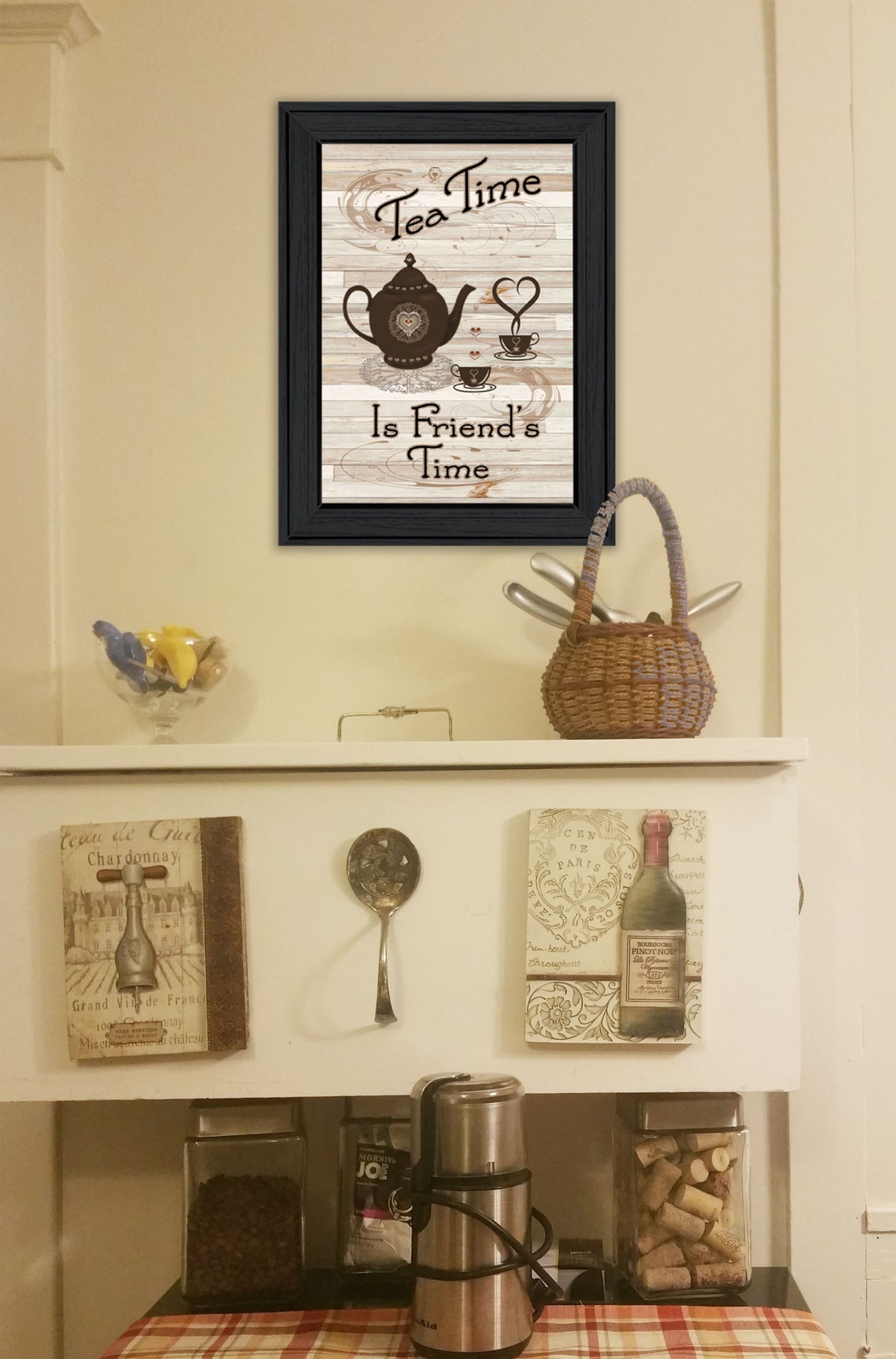 Tea Time 2 Black Framed Print Wall Art