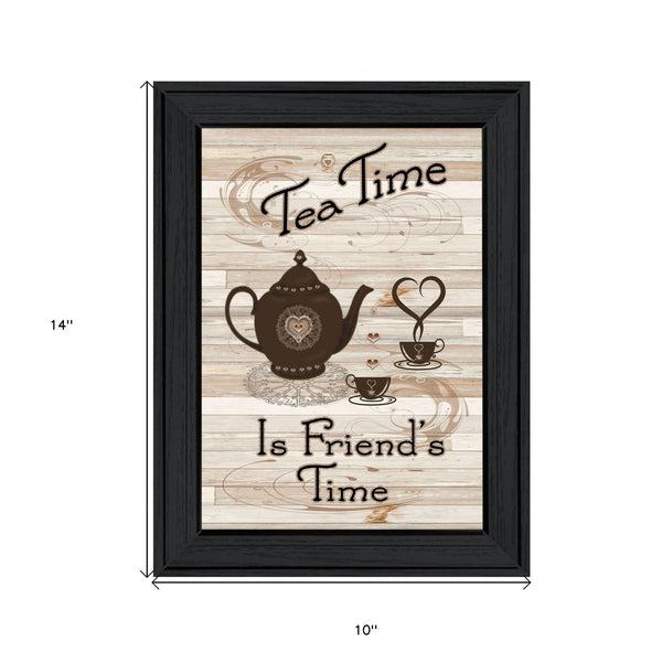 Tea Time 2 Black Framed Print Wall Art