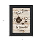 Tea Time 2 Black Framed Print Kitchen Wall Art