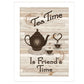 Tea Time 4 White Framed Print Wall Art