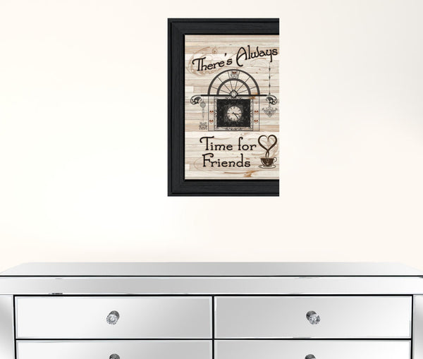 Time for Friends 2 Black Framed Print Kitchen Wall Art