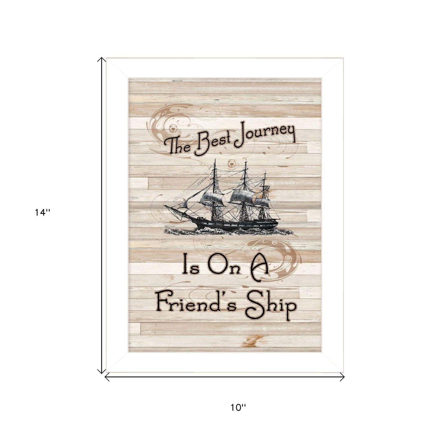 Friendship Journey 3 White Framed Print Wall Art