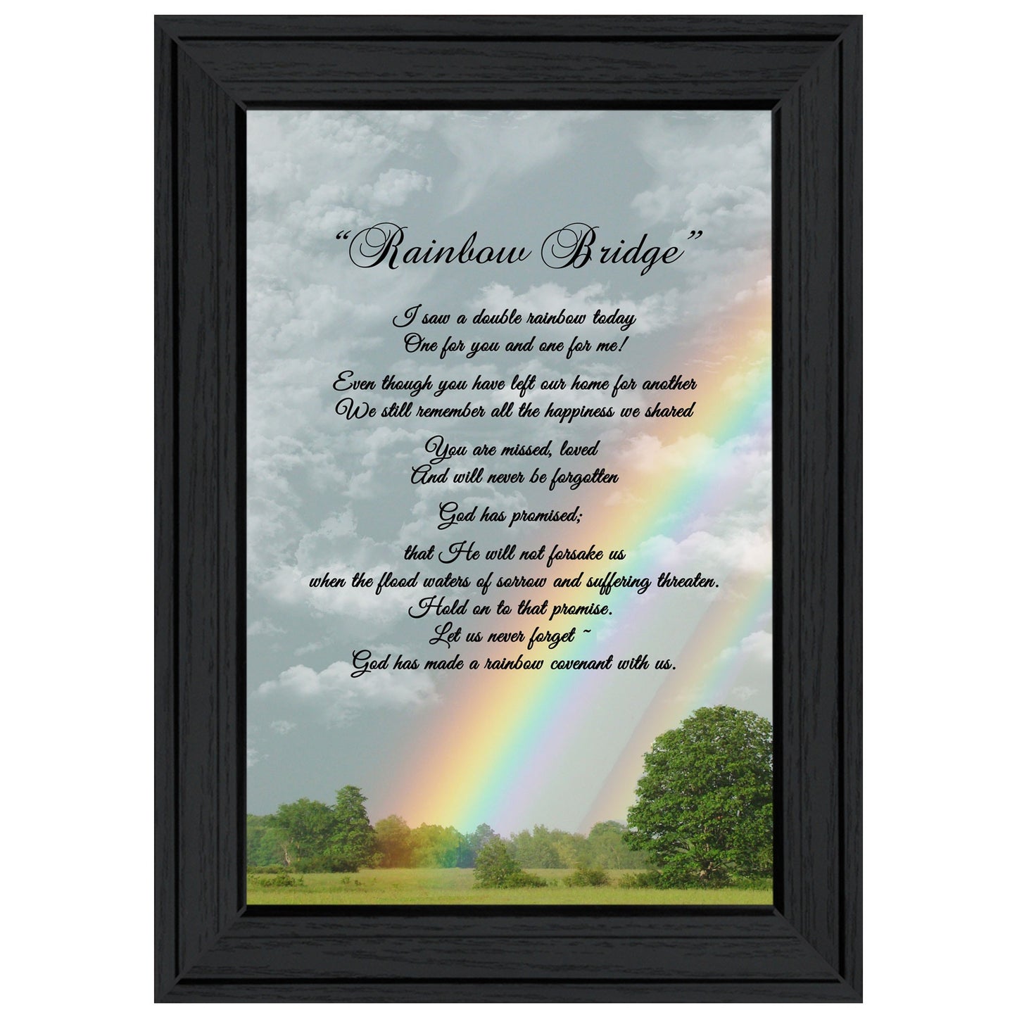 Rainbow Bridge 3 Black Framed Print Wall Art