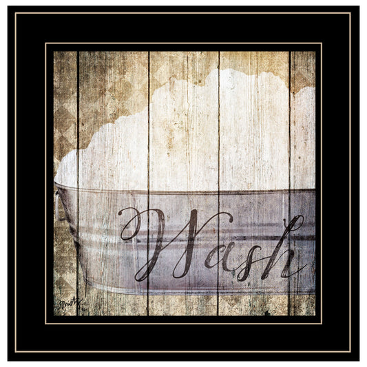 Wash 2 Black Framed Print Wall Art