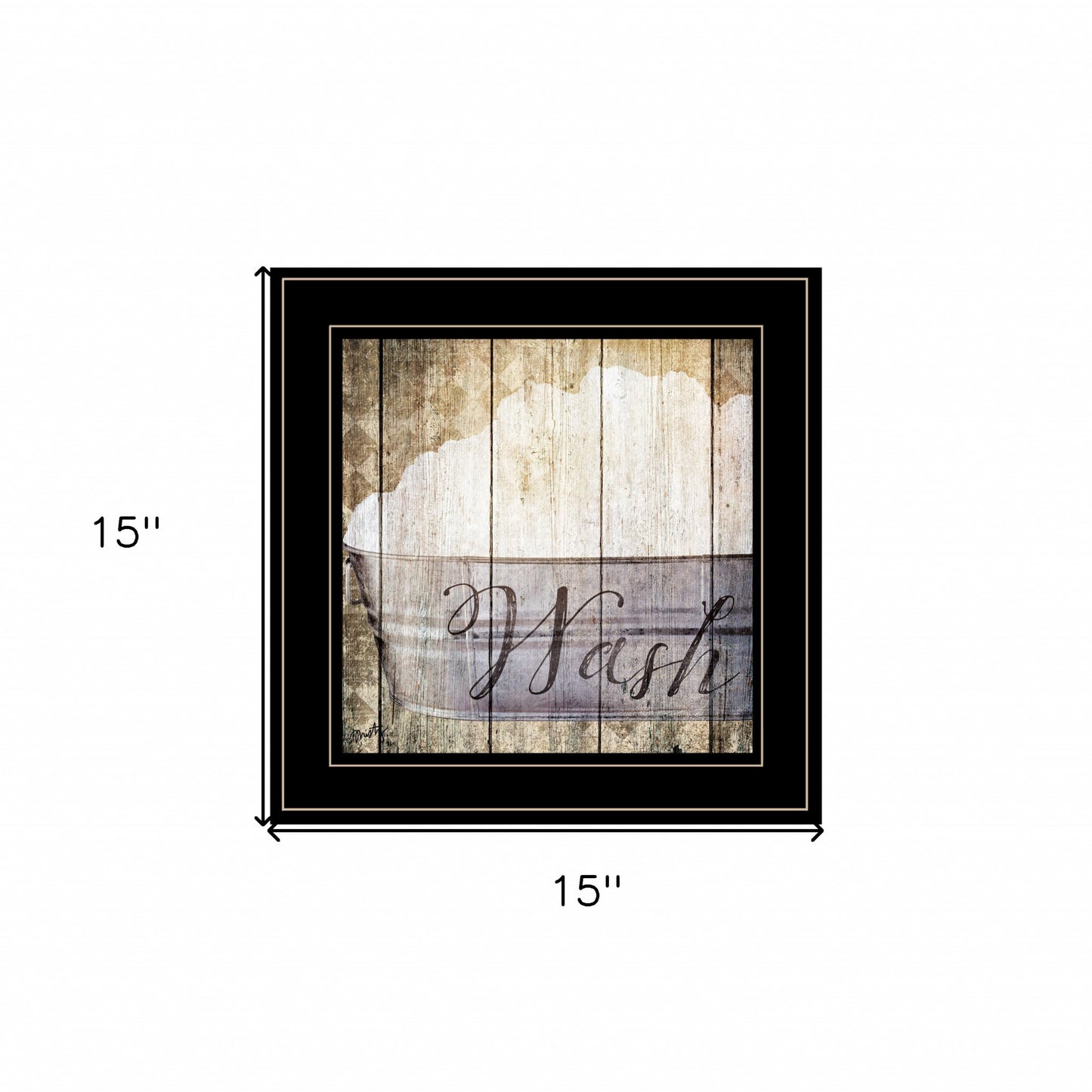 Wash 2 Black Framed Print Wall Art