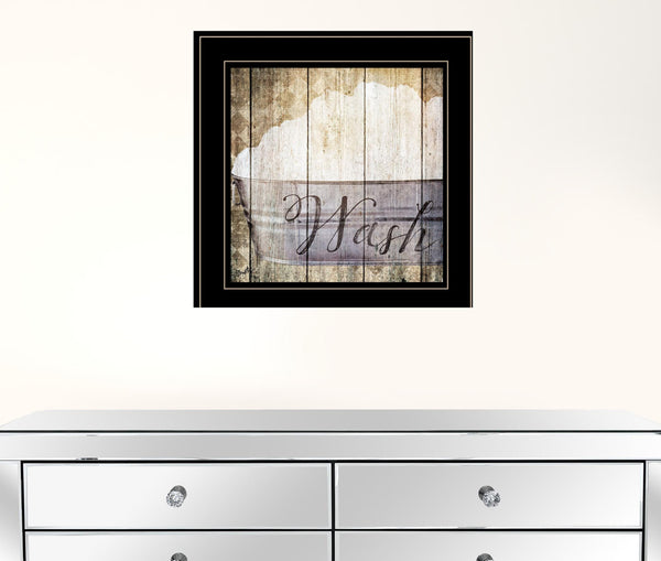 Wash 2 Black Framed Print Bathroom Wall Art