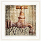 Rinse 1 White Framed Print Wall Art