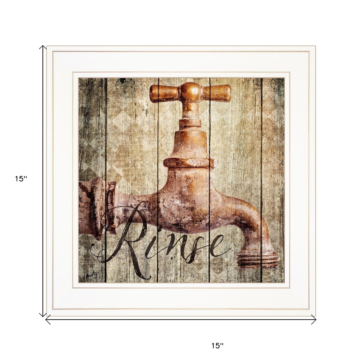 Rinse 1 White Framed Print Wall Art