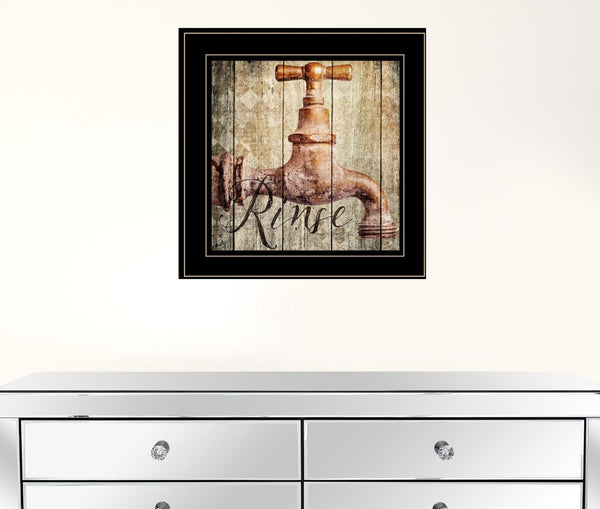 Rinse 2 Black Framed Print Wall Art