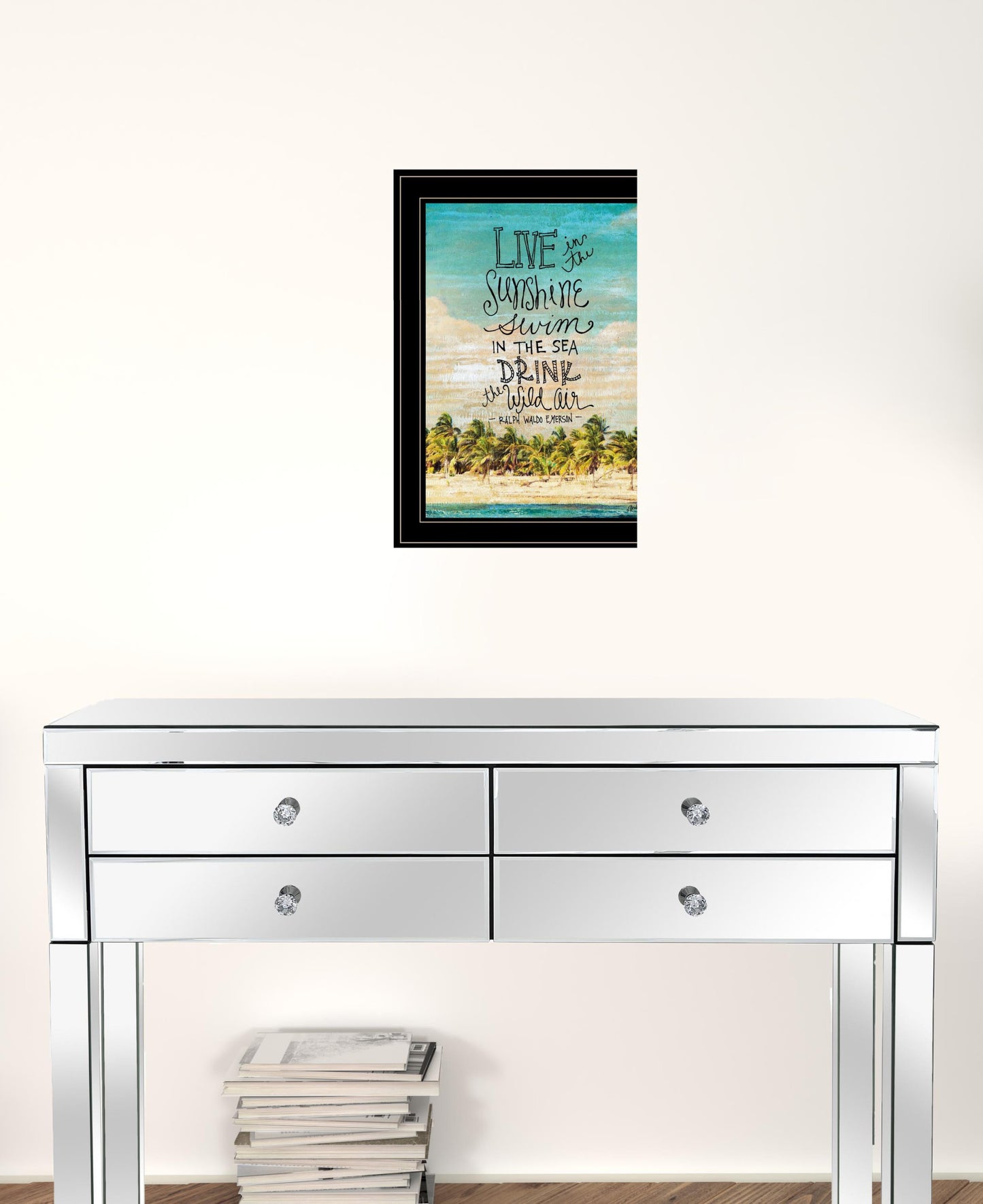 Live In The Sunshine 3 Black Framed Print Wall Art