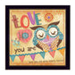 Owl 1 Black Framed Print Wall Art