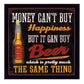 Money Cant Buy Happiness Black Framed Print Wall Art