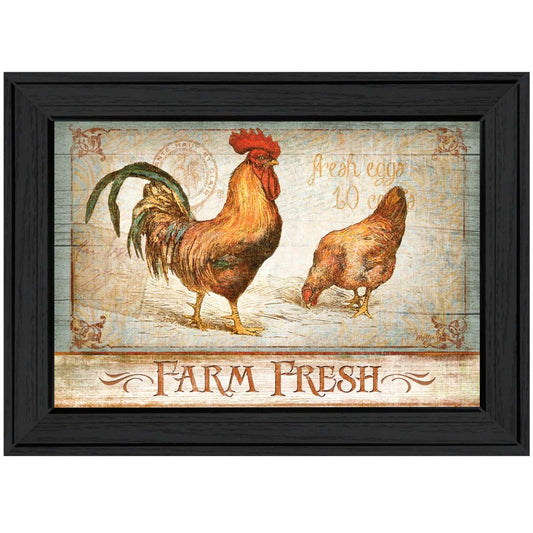 Farm Fresh Black Framed Print Wall Art