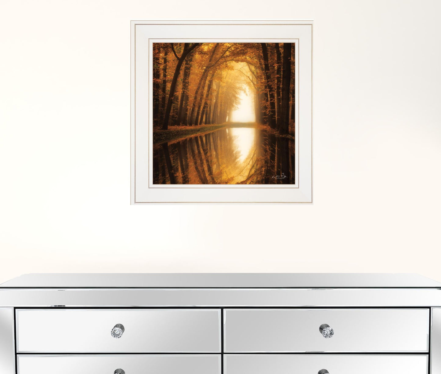 Lochem Reflections 1 White Framed Print Wall Art