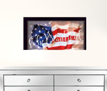 Oh Beautiful America Black Framed Print Wall Art