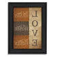 Love 3 Black Framed Print Wall Art