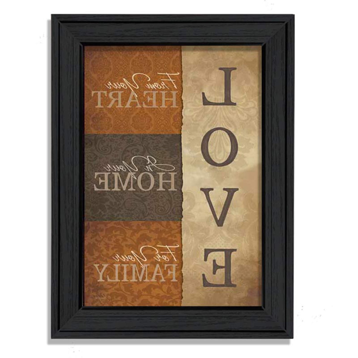 Love 3 Black Framed Print Wall Art