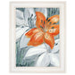 Tiger Lily In Orange 1 White Framed Print Wall Art