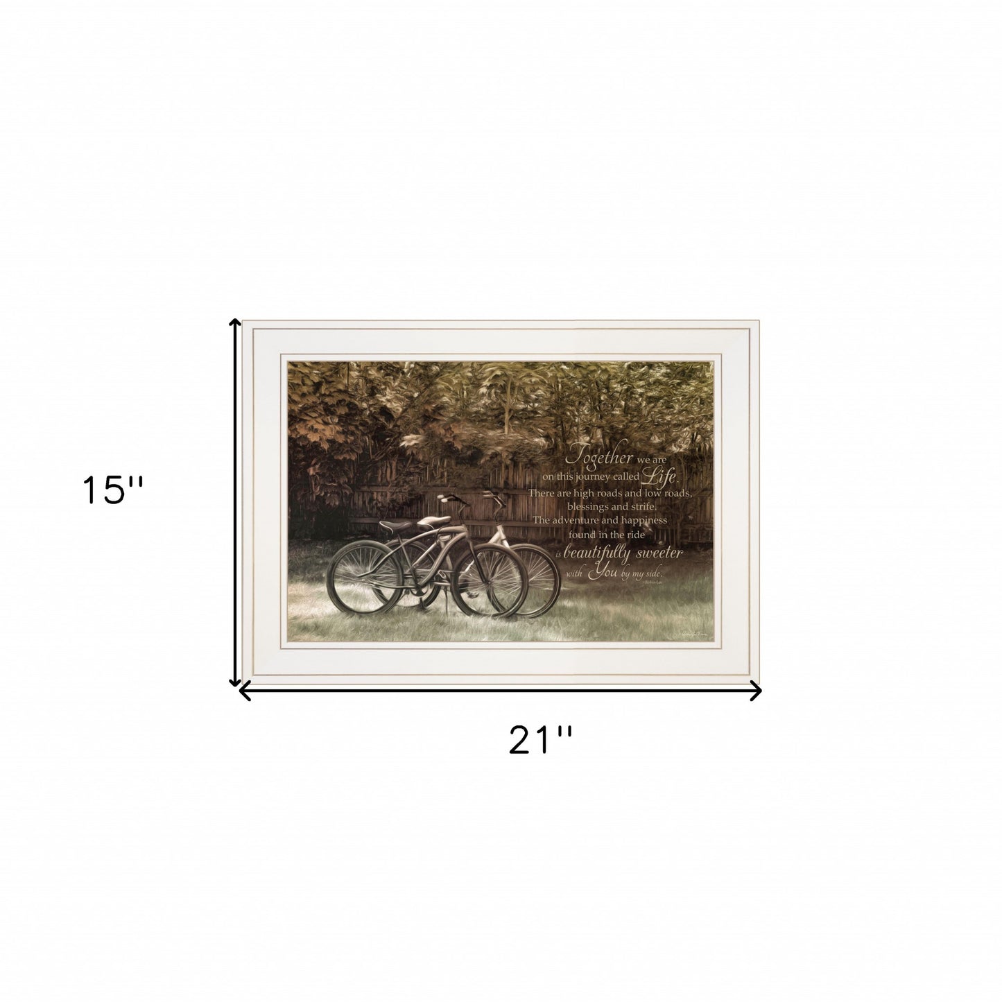 Journey Together 1 White Framed Print Wall Art