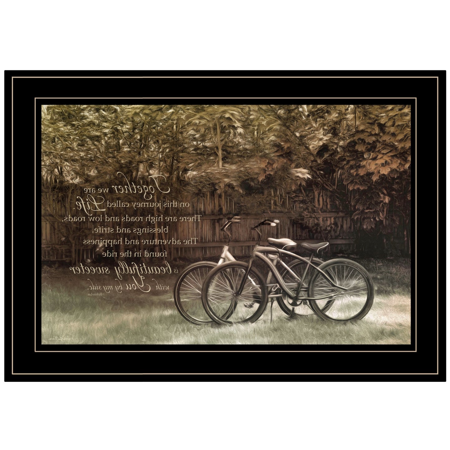 Journey Together 2 Black Framed Print Wall Art