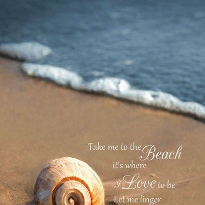 Take Me to the Beach Black Framed Print Wall Art