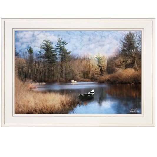 Riverside 1 White Framed Print Wall Art