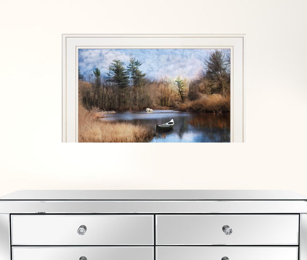 Riverside 1 White Framed Print Wall Art