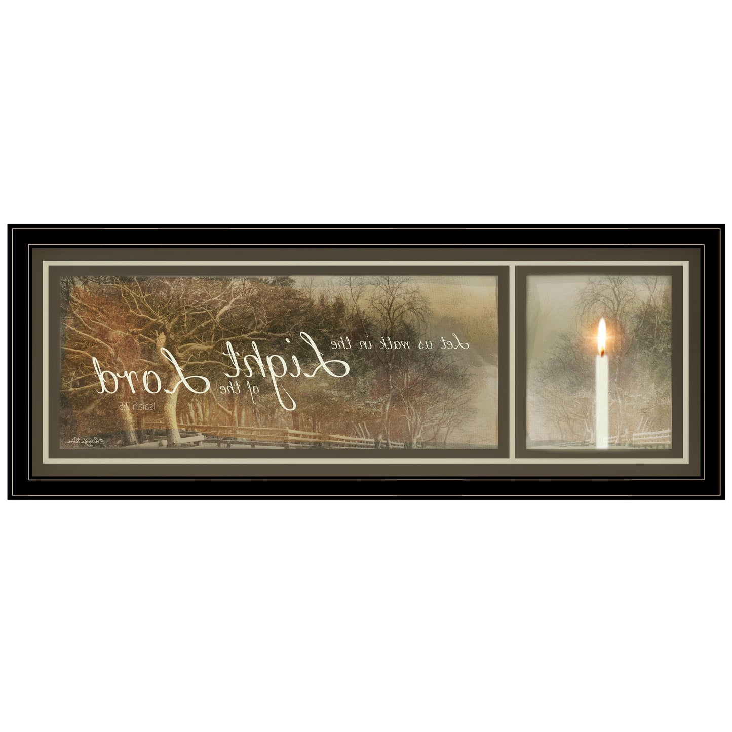 Walk in the Light 1 Black Framed Print Wall Art