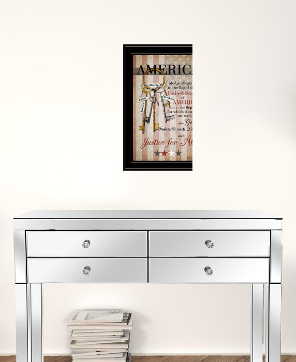 The Keys to Freedom 1 Black Framed Print Wall Art