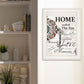 Home or Laughter 1 White Framed Print Wall Art