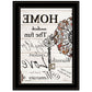 Home or Laughter 2 Black Framed Print Wall Art