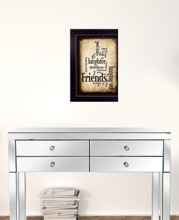 Friends 4 Black Framed Print Wall Art