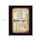 Mother Says 2 Black Framed Print Wall Art