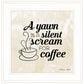 A Silent Scream for Coffee 1 White Framed Print Wall Art