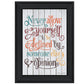 Never Allow Yourself Black Framed Print Wall Art