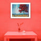 Red Tree 3 White Framed Print Wall Art