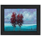 Two Red Trees 2 Black Framed Print Wall Art