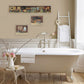 Set Of Three Country Bath II Collection 2 Brown Framed Print Bathroom Wall Art