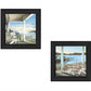 Set Of Two Lake Side Black Framed Print Wall Art