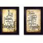 Set Of Two Friends And Family Black Framed Print Wall Art