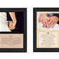 Set Of Two Marriage Black Framed Print Wall Art